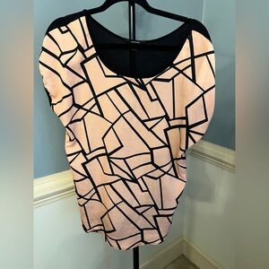 Espresso Pink Geometric Women's Blouse